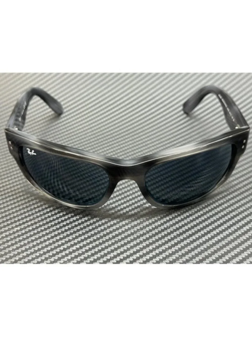 New Ray-Ban Men Striped Grey Sunglasses 63-19-135